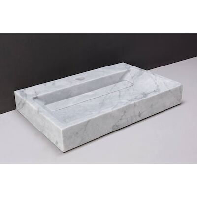 Wastafel Forzalaqua Bellezza Carrara Gepolijst 80,5×51,5×9 cm 1 Kraangat