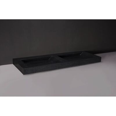 Wastafel Forzalaqua Bellezza Doppio Marmer Graniet Gezoet Zonder Kraangat 140,5×51,5×9 cm