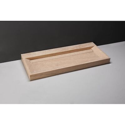 Wastafel Forzalaqua Bellezza Travertin Gezoet 100,5×51,5×9 cm 1 Kraangat