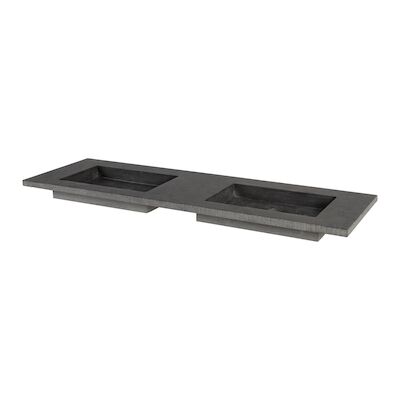Wastafel Forzalaqua Helsinki Hardsteen Gefrijnd Zonder Kraangat 160,5×51,5×9,5 cm