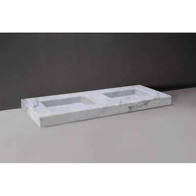 Wastafel Forzalaqua Napoli Carrara Gepolijst 160x60x9 cm Zonder Kraangat