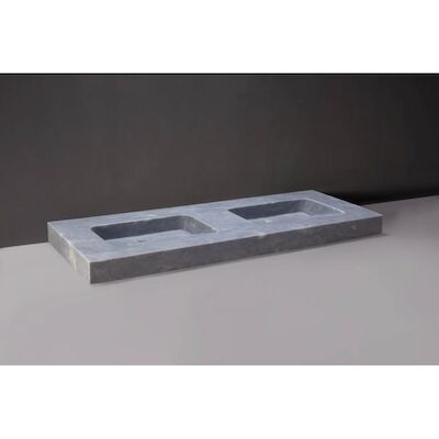 Wastafel Forzalaqua Napoli Cloudy Marmer Gezoet 160x60x9 cm Zonder Kraangat