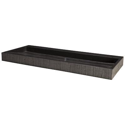 Wastafel Forzalaqua Oslo Hardsteen Gefrijnd 2 Kraangaten Antraciet 100,5×51,5×9 cm