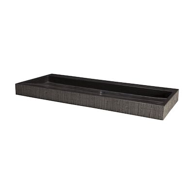 Wastafel Forzalaqua Oslo Hardsteen Gefrijnd 2 Kraangaten Antraciet 120,5×51,5×9 cm
