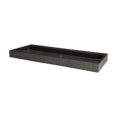 Wastafel Forzalaqua Oslo Hardsteen Gefrijnd Met Kraangat Antraciet 120,5×51,5×9 cm