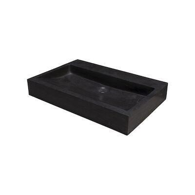 Wastafel Forzalaqua Oslo Hardsteen Gezoet Zonder Kraangat 60x40x9 cm