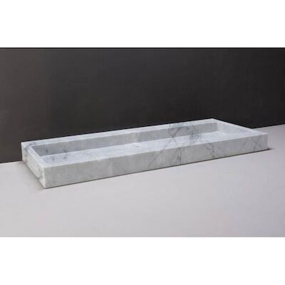 Wastafel Forzalaqua Palermo Carrara Gepolijst 120,5×51,5×9 cm Zonder Kraangat