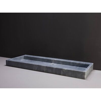 Wastafel Forzalaqua Palermo Cloudy Marmer Gezoet Met Kraangat Blauw 100,5×51,5×9 cm