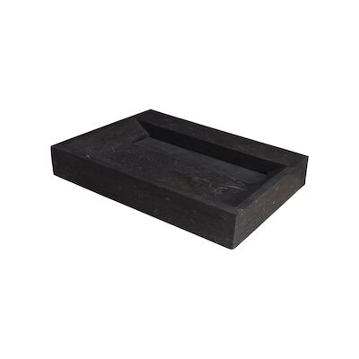 Wastafel Forzalaqua Stockholm Hardsteen Gezoet Zonder Kraangat 80,5×51,5×9,5 cm