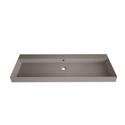 Wastafel Gliss Design Lako 120 cm Zonder Kraangat Mat Leigrijs