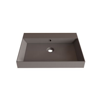 Wastafel Gliss Design Lako 70 cm Zonder Kraangat Mat Leigrijs