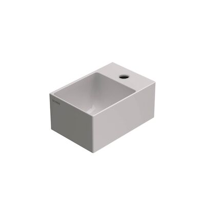 Wastafel Globo T-Edge Inclusief Kraangat Zonder Overloop 30x20x14 cm Wit