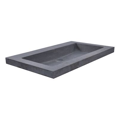 Wastafel Hardsteen Wiesbaden 100x46x5 cm (2 kraangaten)