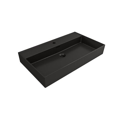 Wastafel Plieger Kansas 1 Kraangat 80×46,6 cm met Overloop Wit