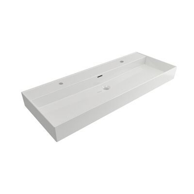Wastafel Plieger Kansas 2 Kraangaten met Overloop 120×46,6 cm (2 verschillende kleuren)