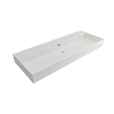 Wastafel Plieger Kansas Zonder Kraangat 120×46,6 cm met Overloop Wit