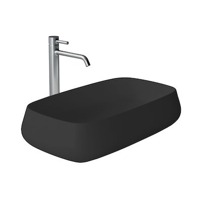 Wastafel Salenzi Nur 60×35 cm Keramiek Mat Zwart (incl. bijpassende afvoerplug)