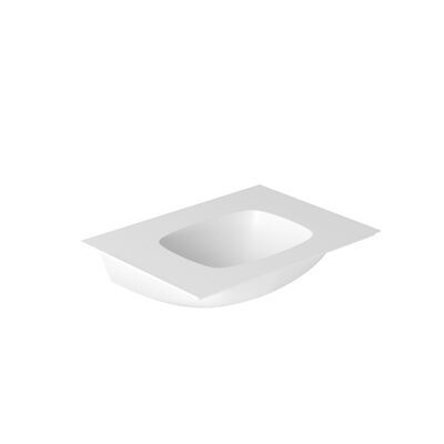 Wastafel Salenzi Nur 62×46 cm Keramiek Mat Wit 1 kraangat (incl. bijpassende afvoerplug)