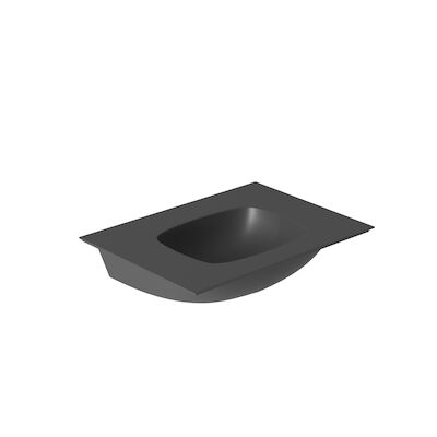 Wastafel Salenzi Nur 62×46 cm Keramiek Mat Zwart 1 kraangat (incl. bijpassende afvoerplug)