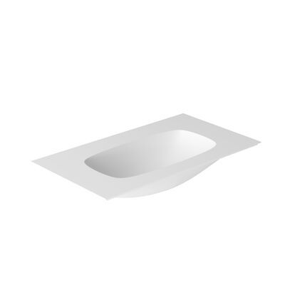 Wastafel Salenzi Nur 82×46 cm Keramiek Mat Wit 1 kraangat (incl. bijpassende afvoerplug)