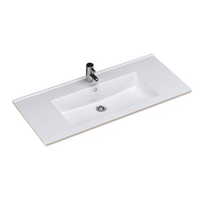 Wastafel Sanicare Q10 Keramiek 100×45 cm Wit (excl. meubel)