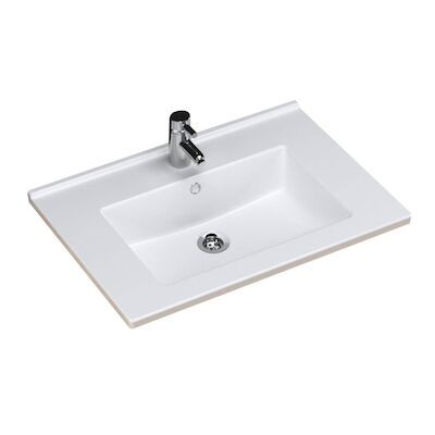 Wastafel Sanicare Q10 Keramiek 65×45 cm Wit (excl. meubel)