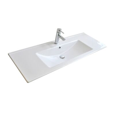 Wastafel Sanicare Q15 Keramiek 1 Kraangat 120×45 cm Wit (excl. meubel)