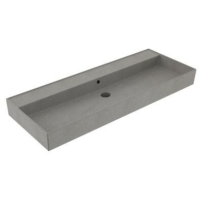 Wastafel Sanilux Edge Keramiek 120 Enkele Wasbak 0 Kraangaten Warm Beton