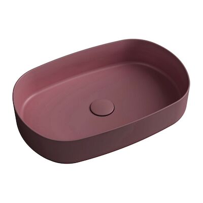 Wastafel Sapho Infinity 55×36 cm Mat Maroon