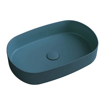 Wastafel Sapho Infinity 55×36 cm Mat Petrol