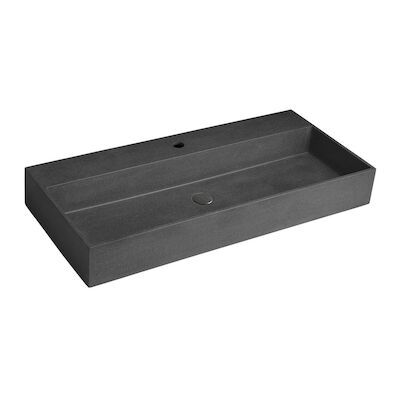 Wastafel Sapho Quadrado 96×44 cm Zwart