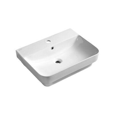 Wastafel Sapho Sott Aqua Rechthoekig 57.1×43.6×15.4 cm cm Keramiek Wit