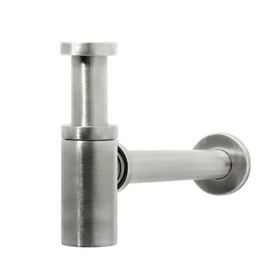 Wastafel Sifon Hotbath Cobber Rond Geborsteld Nikkel