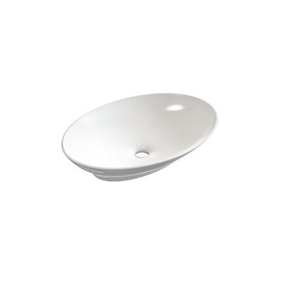 Wastafel Tassoni Opbouw Ovaal 59 x 40,5 cm Wit