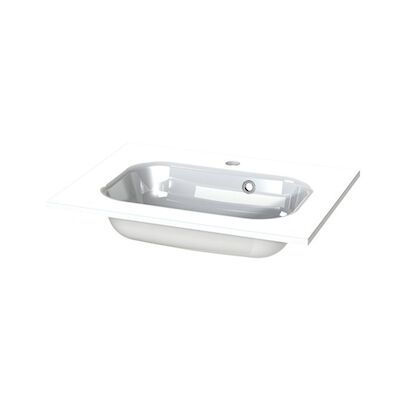 Wastafel Tiger S-line Oval 60 cm Glanzend Wit