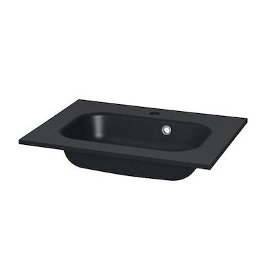 Wastafel Tiger S-line Oval 60 cm Mat Zwart