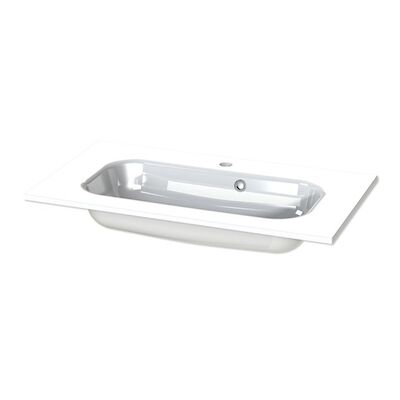 Wastafel Tiger S-line Oval 80 cm Glanzend Wit
