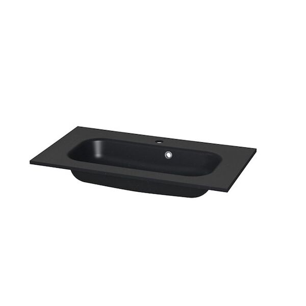Wastafel Tiger S-line Oval 80 cm Mat Zwart