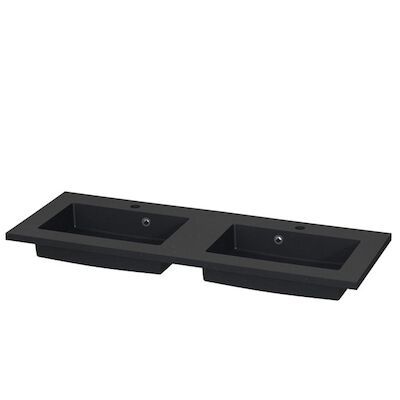 Wastafel Tiger S-line Quadro 120 cm Mat Zwart
