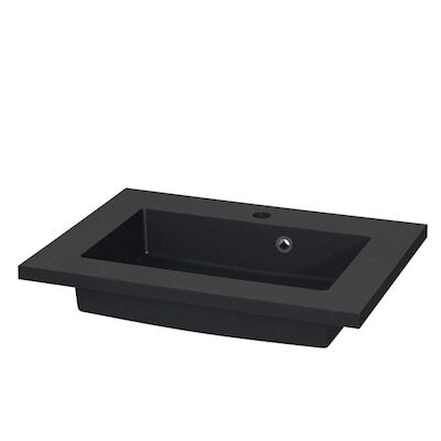 Wastafel Tiger S-line Quadro 60 cm Mat Zwart