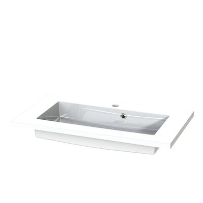 Wastafel Tiger S-line Quadro 80 cm Glanzend Wit