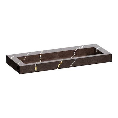 Wastafel Topa Artificial Marble 120 1 spoelbak Copper Brown (0 krgt.)