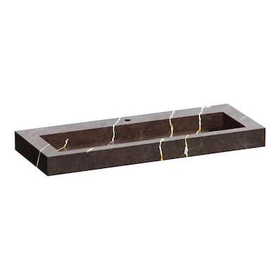 Wastafel Topa Artificial Marble 120 1 spoelbak Copper Brown (1 krgt.)