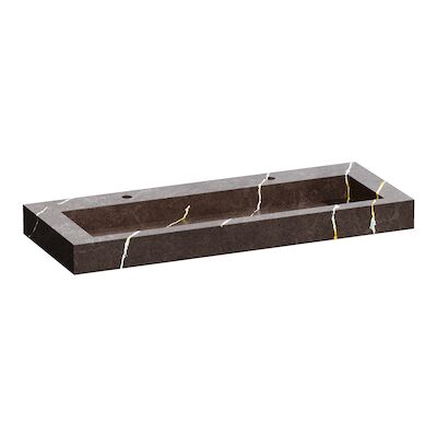 Wastafel Topa Artificial Marble 120 1 spoelbak Copper Brown (2 krgt.)