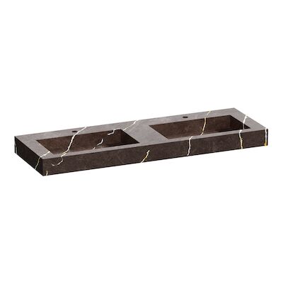 Wastafel Topa Artificial Marble 140 Copper Brown (2 krgt.)