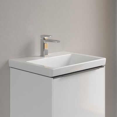 Wastafel Villeroy & Boch Subway 3.0 Met CeramicPlus 1 Kraangat Zonder Overloop 55x44x16.5 cm Wit Alpin