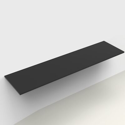 Wastafelblad Arcqua Topblad Marble 180×46 cm Cast Marble Mat Zwart