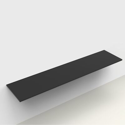 Wastafelblad Arcqua Topblad Marble 210×46 cm Cast Marble Mat Zwart