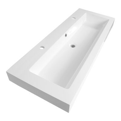 Wastafelblad Exclusive Line 120-1 Florence 'Trog' 2 kraangaten