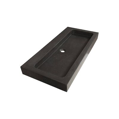 Wastafelblad Exclusive Line Black Spirit 100 Natuursteen 1 kraangat